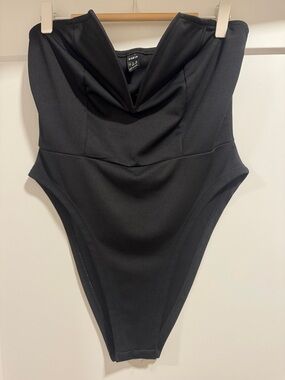Strapless Black Bodysuit with underwire built-in